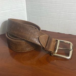 Vintage Elliot Rhodes London Handcrafted Full Grain Leather Brown Belt Medium